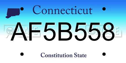 AF5B558 Connecticut License Plate