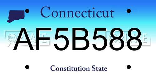 AF5B588 Connecticut License Plate