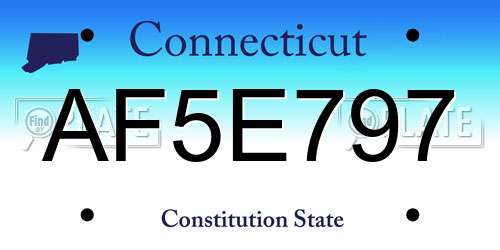 AF5E797 Connecticut License Plate