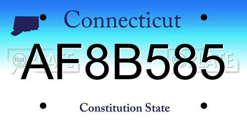 AF8B585 Connecticut License Plate