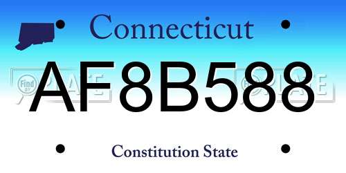 AF8B588 Connecticut License Plate