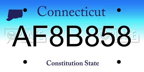 AF8B858 Connecticut License Plate