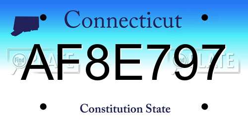 AF8E797 Connecticut License Plate