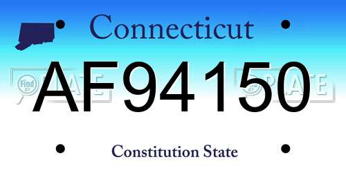 AF94150 Connecticut License Plate