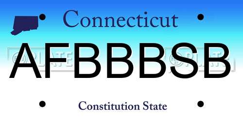 AFBBBSB Connecticut License Plate