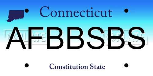 AFBBSBS Connecticut License Plate