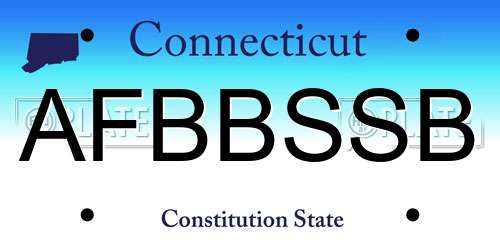 AFBBSSB Connecticut License Plate