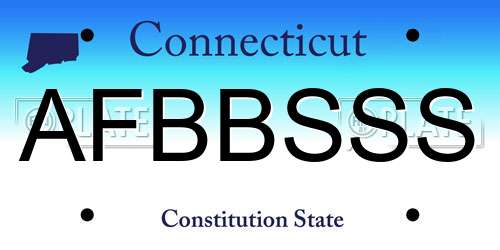 AFBBSSS Connecticut License Plate