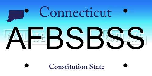 AFBSBSS Connecticut License Plate