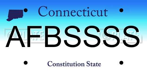 AFBSSSS Connecticut License Plate
