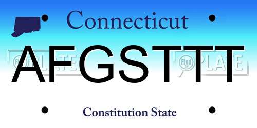 AFGSTTT Connecticut License Plate