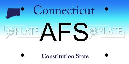 AFS Connecticut License Plate