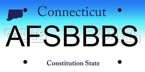 AFSBBBS Connecticut License Plate