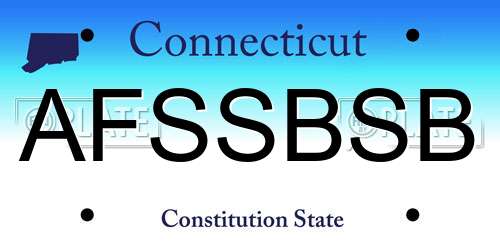 AFSSBSB Connecticut License Plate