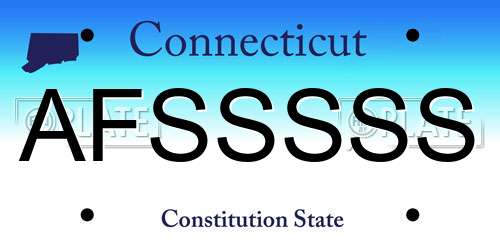AFSSSSS Connecticut License Plate
