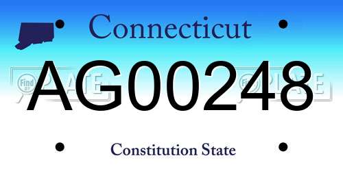 AG00248 Connecticut License Plate