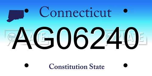 AG06240 Connecticut License Plate