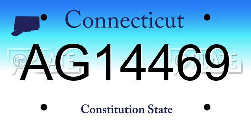 AG14469 Connecticut License Plate