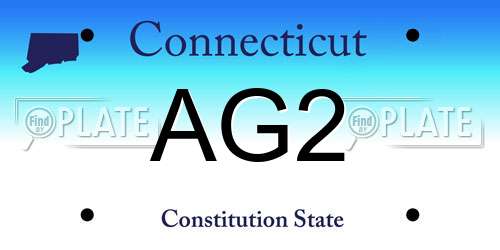 AG2 Connecticut License Plate