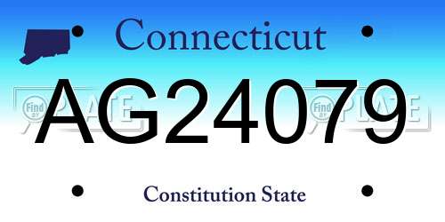 AG24079 Connecticut License Plate