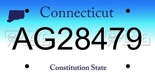 AG28479 Connecticut License Plate