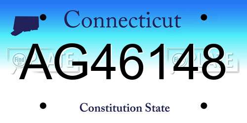 AG46148 Connecticut License Plate