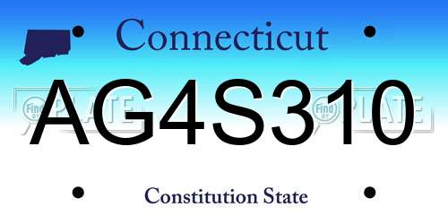 AG4S310 Connecticut License Plate