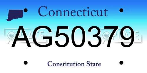 AG50379 Connecticut License Plate