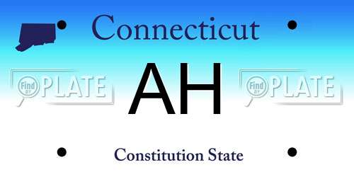 AH Connecticut License Plate