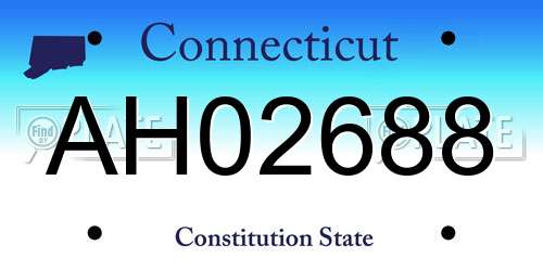 AH02688 Connecticut License Plate