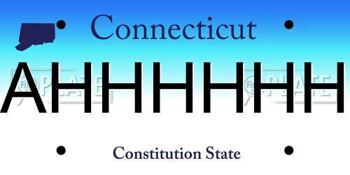 AHHHHHH Connecticut License Plate