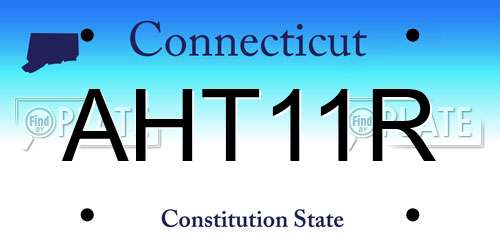 AHT11R Connecticut License Plate