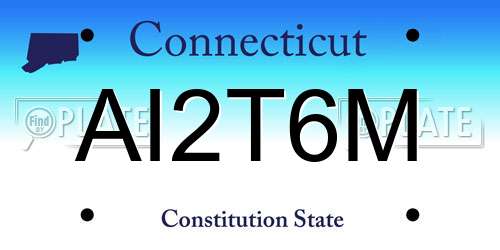 AI2T6M Connecticut License Plate
