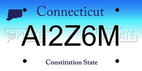 AI2Z6M Connecticut License Plate
