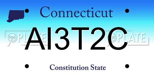 AI3T2C Connecticut License Plate