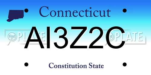 AI3Z2C Connecticut License Plate
