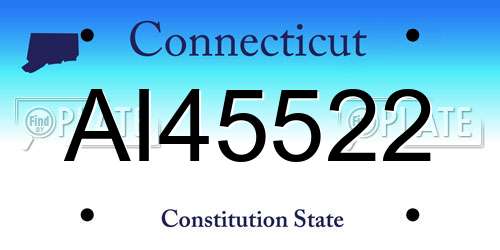 AI45522 Connecticut License Plate