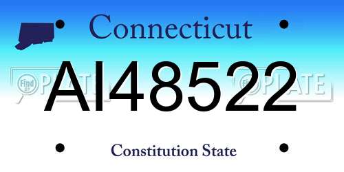 AI48522 Connecticut License Plate