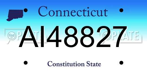 AI48827 Connecticut License Plate