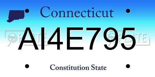 AI4E795 Connecticut License Plate