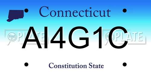 AI4G1C Connecticut License Plate