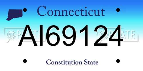 AI69124 Connecticut License Plate