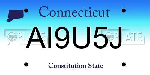 AI9U5J Connecticut License Plate