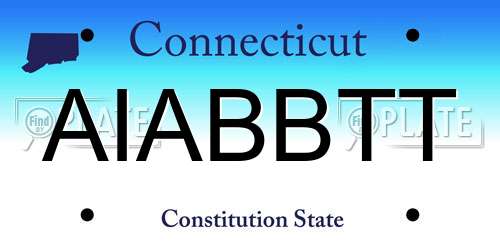 AIABBTT Connecticut License Plate