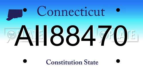 AII88470 Connecticut License Plate