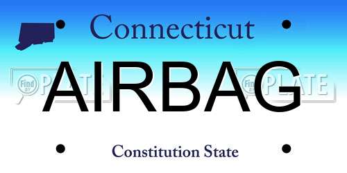 AIRBAG Connecticut License Plate