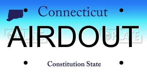 AIRDOUT Connecticut License Plate
