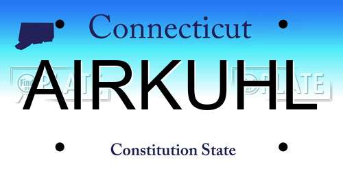 AIRKUHL Connecticut License Plate