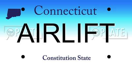 AIRLIFT Connecticut License Plate