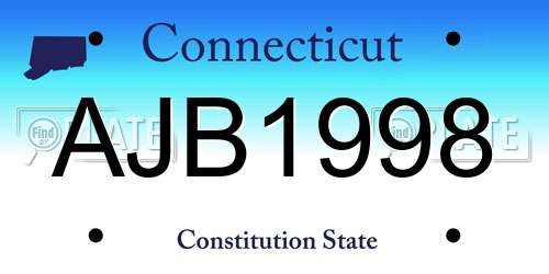 AJB1998 Connecticut License Plate